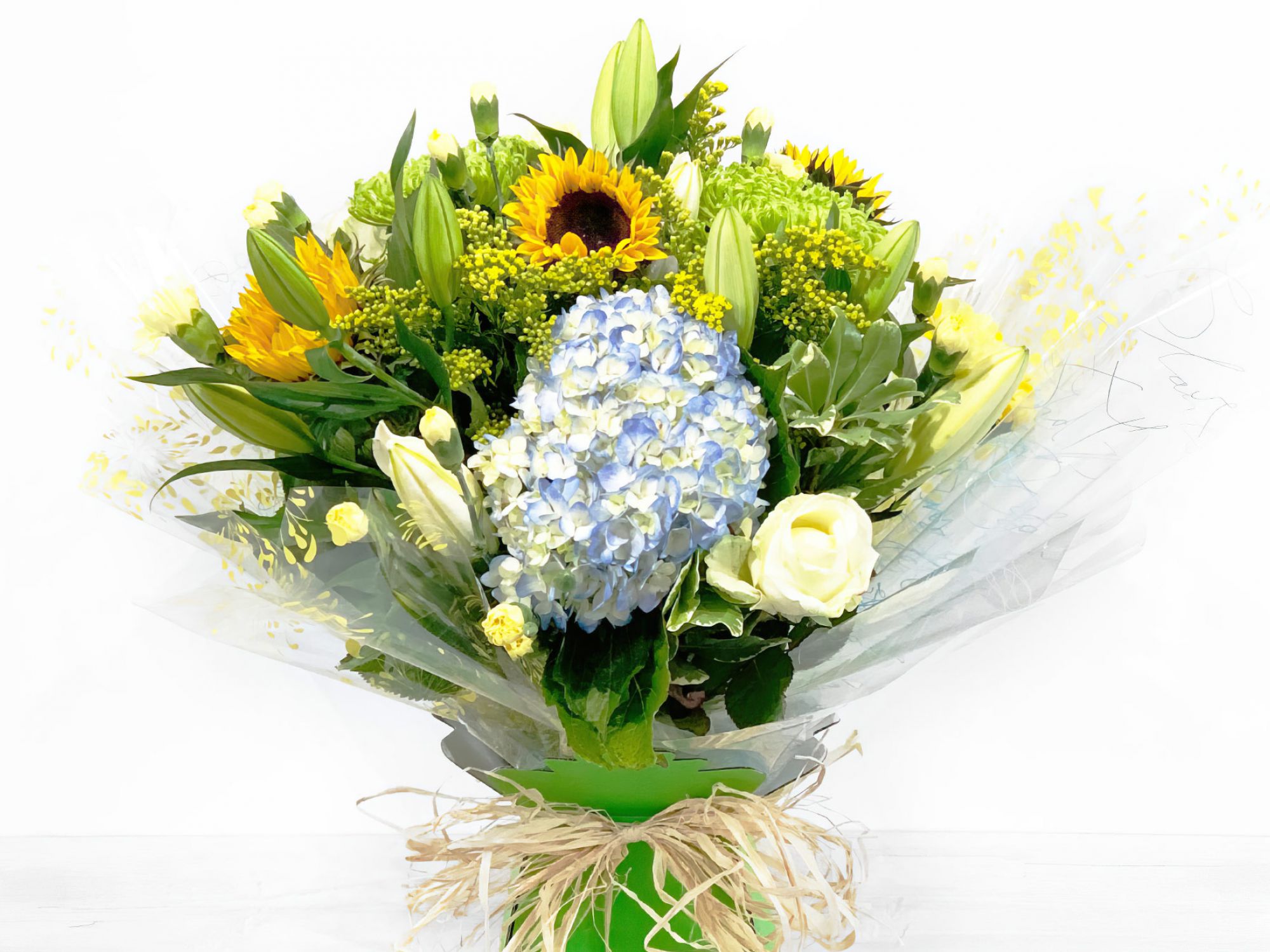 Aqua Handtied Flowers