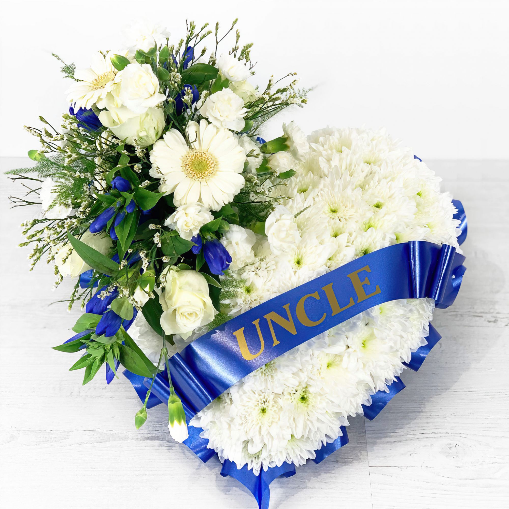 Blocked Full Heart Floral Tribute