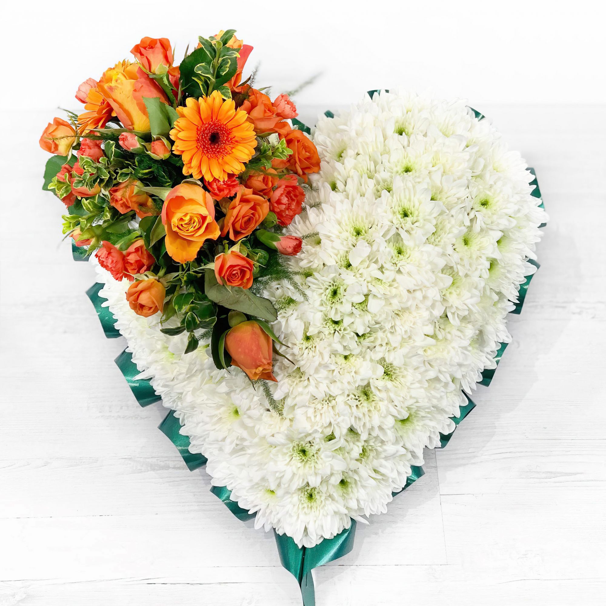 Blocked Full Heart Floral Tribute