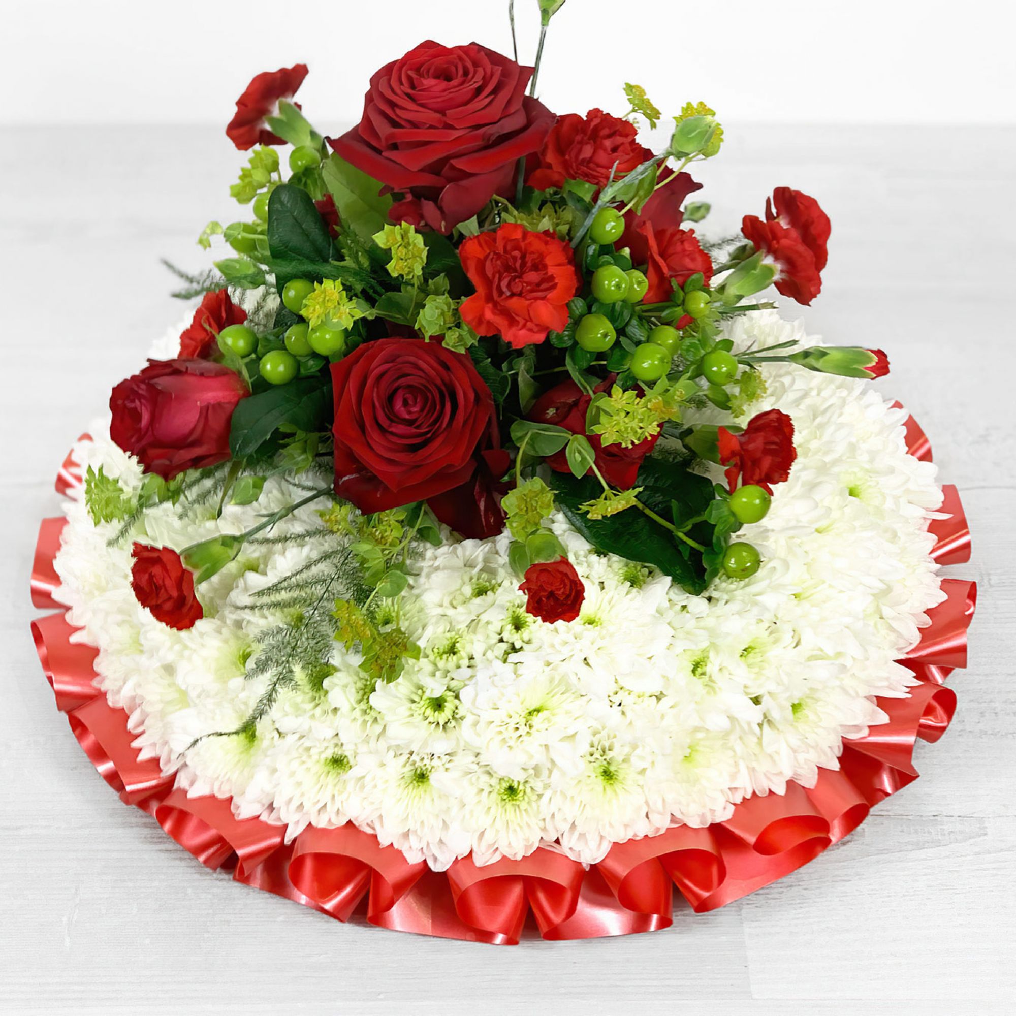 Blocked Posy Pad Floral Tribute