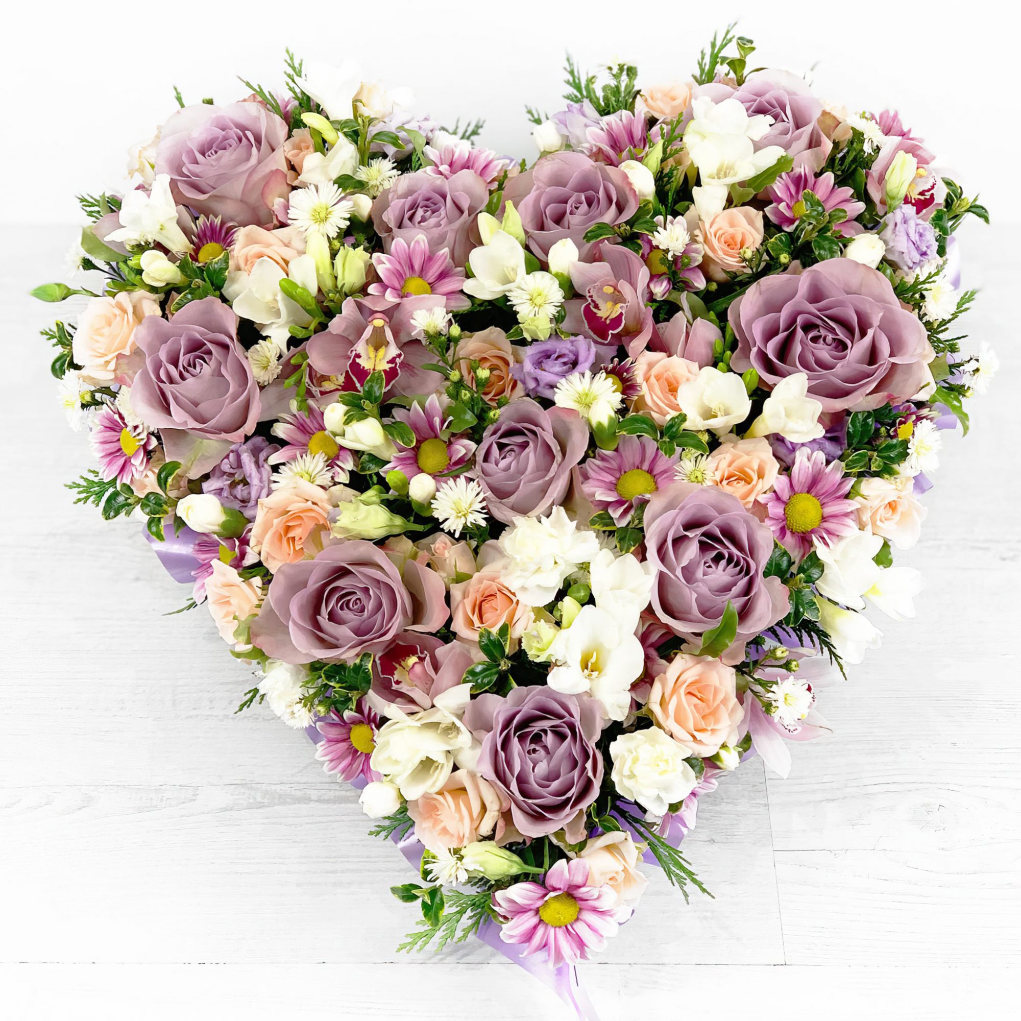 Loose Full Heart Floral Tribute