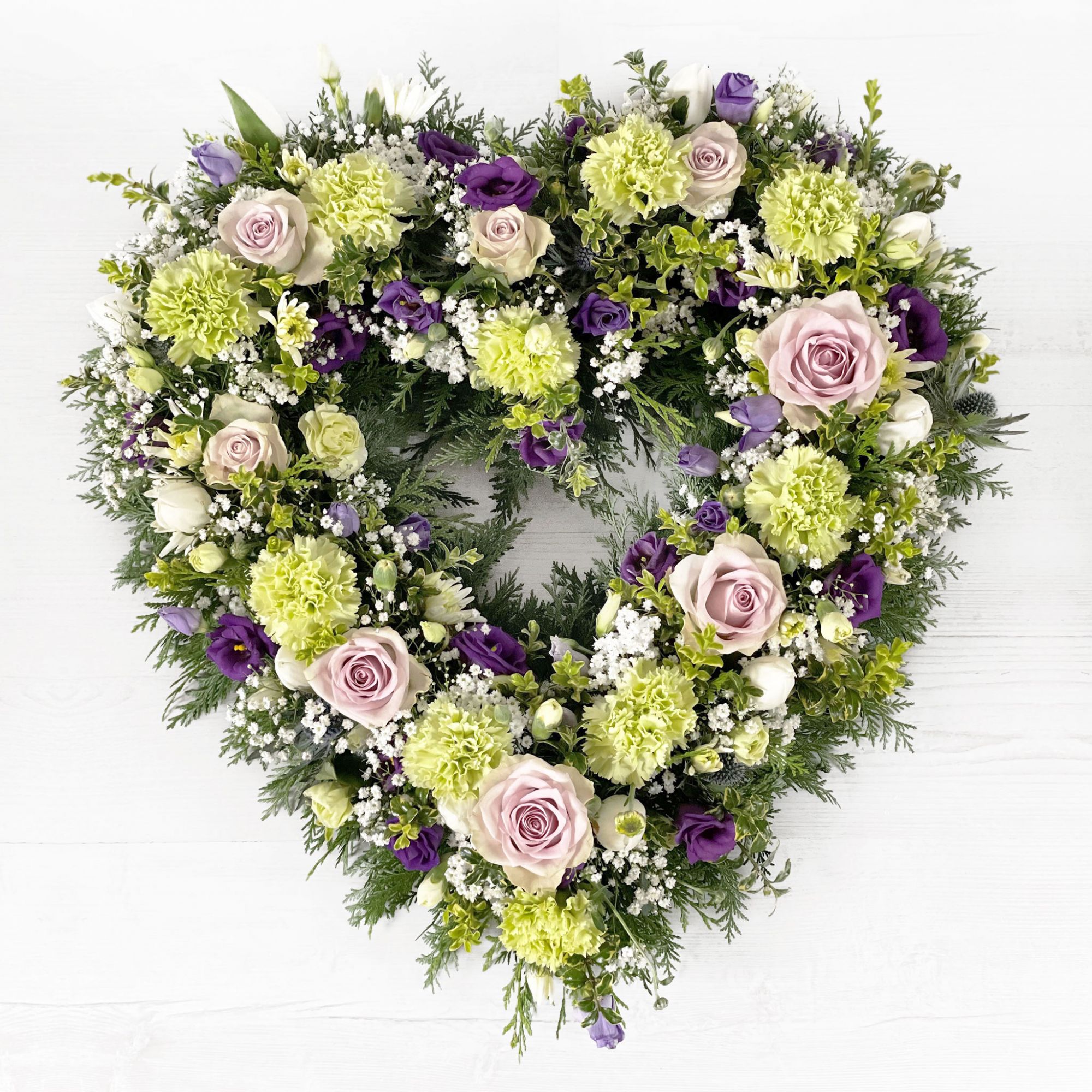 Loose Open Heart Floral Tribute